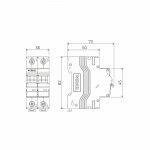 Автоматический выключатель 2P  63 A  C  6 кА Werkel W902P636
