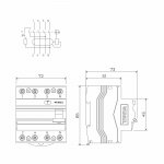 Устройство защитного отключения 3P+N 63 A 30m А АС  6 kА Werkel W914P636