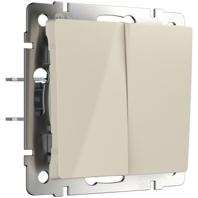 Выключатель двухклавишный с самовозвратом (слоновая кость) Werkel W1122403 Выключатель двухклавишный с самовозвратом (слоновая кость) Werkel W1122403