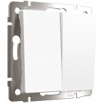 Выключатель двухклавишный с самовозвратом (белый матовый) Werkel W1122461