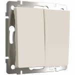 Выключатель двухклавишный с самовозвратом (айвори матовый) Werkel W1122462