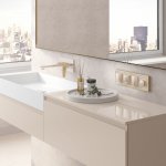 Рамка на 4 поста Baguette (айвори/латунь) Werkel W0042851