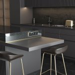 Рамка на 4 поста Baguette (черный/латунь) Werkel W0042852