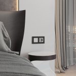 Рамка на 2 поста Slab (черный матовый) W0022908 Werkel