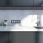 Рамка на 4 поста Slab (черный матовый) W0042908 Werkel