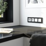 Рамка на 4 поста Slab (черный матовый) W0042908 Werkel