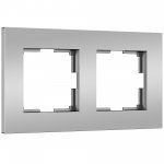 Рамка на 2 поста Slab (серебро матовый) W0022965 Werkel