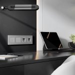 Рамка на 4 поста Slab (серебро матовый) W0042965 Werkel