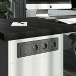 Выключатель одноклавишный с подсветкой (графит матовый) W1110164 Werkel