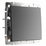 Выключатель одноклавишный проходной (графит матовый) W1112064 Werkel