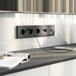 Накладка для двойной розетки Еthernet RJ-45 (графит матовый) W1191164 Werkel