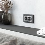 Рамка для двойной розетки Stark (графит матовый) W0081864 Werkel