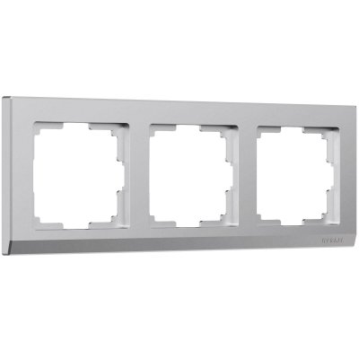 Рамка на 3 поста Stark (серебряный матовый) W0031865 Werkel Рамка на 3 поста Stark (серебряный матовый) W0031865 Werkel