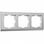 Рамка на 3 поста Stark (серебряный матовый) W0031865 Werkel