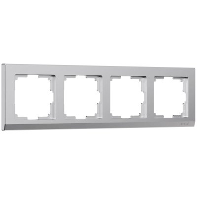 Рамка на 4 поста Stark (серебряный матовый) W0041865 Werkel Рамка на 4 поста Stark (серебряный матовый) W0041865 Werkel