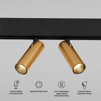 Slim Magnetic Умный трековый светильник 14W 2700-6500K Dim Dual (латунь) 85056/01 Elektrostandard
