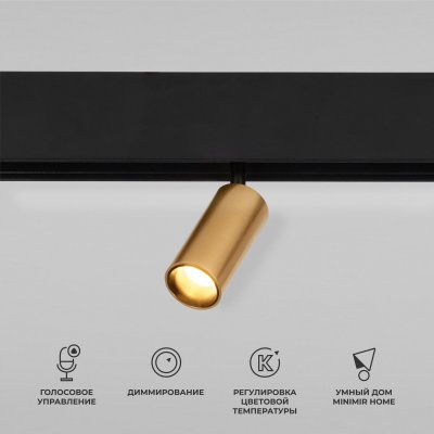 Slim Magnetic Умный трековый светильник 5W 2700-6500K Dim Cantors (латунь) 85071/01 Elektrostandard