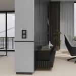 Сенсорный выключатель одноклавишный с подсветкой (серебряный) W4512006 Werkel