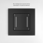 Сенсорный выключатель двухклавишный с подсветкой (черный) W4522008 Werkel