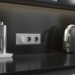 Розетка с заземлением, шторками и USB тип A+C  (серебряный матовый) W1171765 Werkel