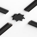 Flat Magnetic Коннектор для четырёхстороннего соединителя накладного шинопровода (чёрный) 85004/00 Elektrostandard