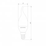Светодиодная диммируемая лампа Dimmable 7W 4200K E14 (CW35) BLE1450 Elektrostandard