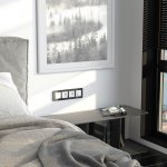 Рамка на 4 поста Elite (черный, стекло) W0042448 Werkel