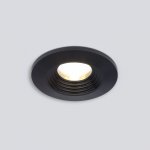 Встраиваемый светодиодный светильник LED 3W 3000K черный 9903 LED Elektrostandard