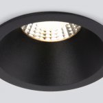 Встраиваемый светодиодный светильник 7W 3000K BK черный 15266/LED Elektrostandard