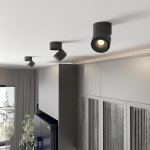 Накладной светодиодный светильник 15W 3000K черный матовый DLR031 Elektrostandard