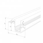 Slim Magnetic Шинопровод встраиваемый с местом под светодиодную ленту (чёрный) (2м) 85132/00 Elektrostandard