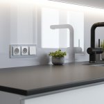 Выключатель одноклавишный с подсветкой (белый акрил) Werkel W1110141