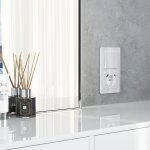 Выключатель одноклавишный проходной (белый акрил) Werkel W1112041