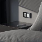 Выключатель двухклавишный проходной с подсветкой (белый акрил) Werkel W1122141