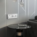Розетка с заземлением и шторками (белый акрил) Werkel W1171141