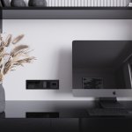 Накладка для двойной розетки Еthernet RJ-45 (черный акрил) Werkel W1191148