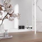 Выключатель двухклавишный проходной (черный акрил) Werkel W1122048