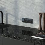 Выключатель двухклавишный проходной с подсветкой (черный акрил) Werkel W1122148