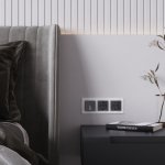 Розетка с заземлением и шторками (черный акрил) Werkel W1171148