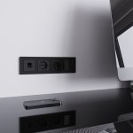 Розетка Ethernet RJ-45 (черный акрил) Werkel W1181048