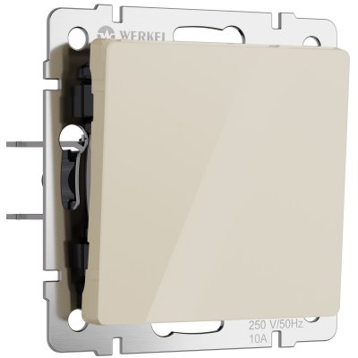 Выключатель одноклавишный проходной (айвори акрил) Werkel W1112043