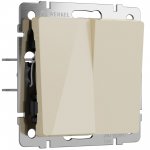 Выключатель двухклавишный (айвори акрил) Werkel W1120043