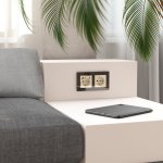 Розетка с заземлением (айвори акрил) Werkel W1171043