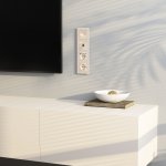 ТВ-розетка оконечная (айвори акрил) Werkel W1183043