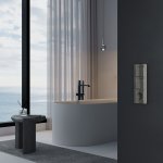 Выключатель двухклавишный проходной (графит акрил) Werkel W1122044