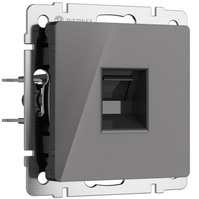Розетка Ethernet RJ-45 (графит акрил) Werkel W1181044 Розетка Ethernet RJ-45 (графит акрил) Werkel W1181044