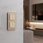 Умный сенсорный выключатель двухклавишный (шампань) W4523011 Werkel