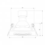 Светильник встраиваемый GU10 чёрный 25006/01 Elektrostandard