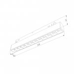 Slim Magnetic Трековый светильник 12W 4000K Artas (чёрный/золото) 85103/01 Elektrostandard