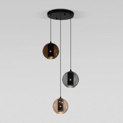 Подвесная люстра Eurosvet 50258/3 LED дымчатый/ бежевый/ шоколад Cobble